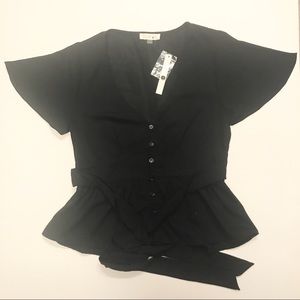 Black Peplum Blouse